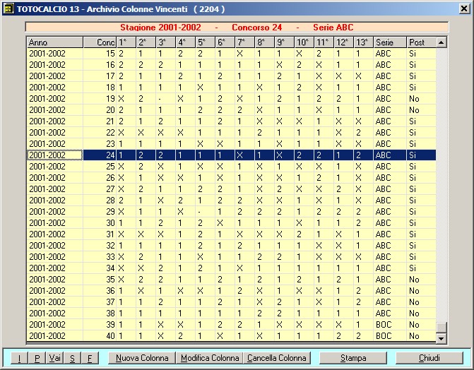 Totocalcio 13 Pronostici calcio e Schedina con Visual Basic 6